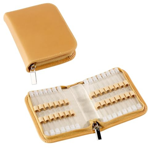 Homöopathie Taschenapotheke Klassik mit 30 Klargläsern mit UV-Schutz für Globuli (Leder natur)