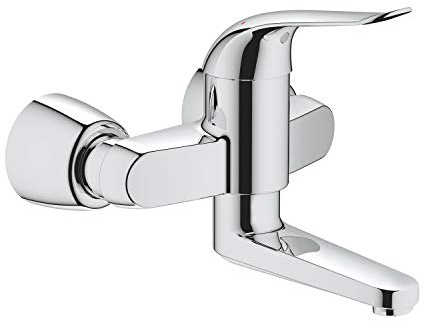 GROHE Euroeco Special - Einhand-Waschtischbatterie (wassersparend, mit Temperaturbegrenzer, einstellbare Mengenbegrenzung), chrom, 32771000