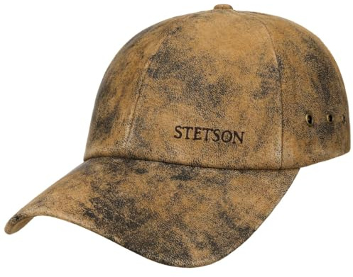Stetson Rawlins Pigskin Basecap Vintage Look Ledercap Strapback Herren Sommer Winter