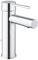 GROHE Essence, Waschtischarmatur, wassersparend (Wasserhahn für das Bad, Badarmatur mit Zugstangen-Ablauf, 17cm hoch, langlebige Oberfläche, einfache Installation am Waschbecken), chrom, 32898001