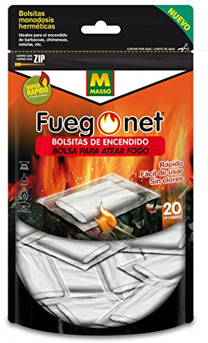 Fuegonet 231395 Bolsitas de Encendido, Blanco, 13.5 x 3 x 23.5 cm