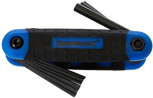 Silverline 763580 Klappbare Profi-Innensechskantschlüssel, zöllig, 9-tlg. Satz 5/64–1,4 Zoll