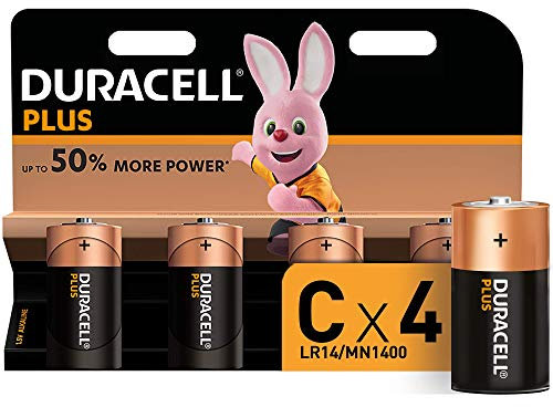 Duracell Plus C Baby Alkaline Batterien LR14, 4er Pack
