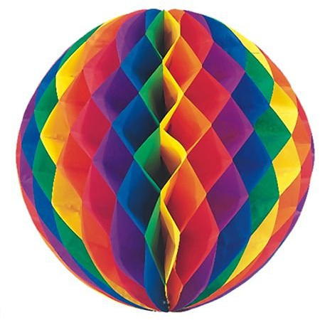 PAPSTAR Wabenball Ø 60 cm Rainbow schwer entflammbar