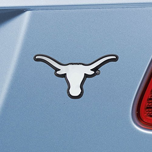 FANMATS - 14827 NCAA University of Texas Longhorns Chrome Team Emblem 1.6x3.2