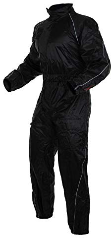 Regenkombi Wasserdicht Motorrad Regenhose Regenjacke Regenanzug Schwarz XL