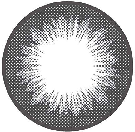 Matlens - Pro Trend Farbige Kontaktlinsen mit Stärke Black schwarz Big Eyes Circle Lenses GPW-L15 2 Linsen 1 Kontaktlinsenbehälter 1 Pflegemittel 50ml