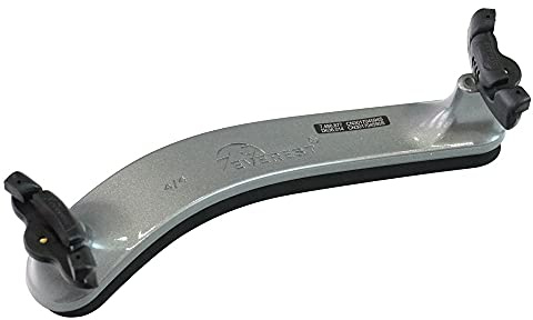 Everest Spring Collection Silver Schulterstütze für Bratsche, 35,6 cm, verstellbar bis 33 cm, silberfarben