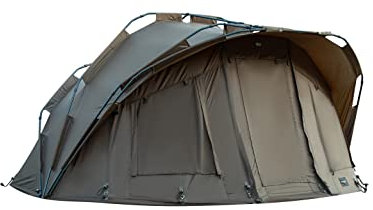 Anglerset Karpfenzelt + 2 Liegen Fort Knox 1-2 Mann Personen Dome Zelt 2 x 8-Bein Set Angelzelt Anglerzelt Karpfenliege