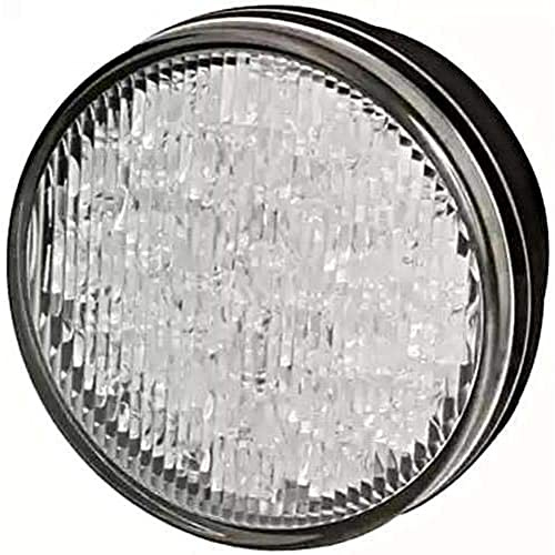 HELLA 2PT 980 690-601 LED-Tagfahrleuchte - 24V - rund - Einbau - Lichtscheibenfarbe: glasklar - LED-Lichtfarbe: weiß - Kabel: 2500mm - vorne
