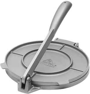 IMUSA USA MEXI-86009M Cast Aluminum Tortilla & Roti Press 8-Inch, Silver