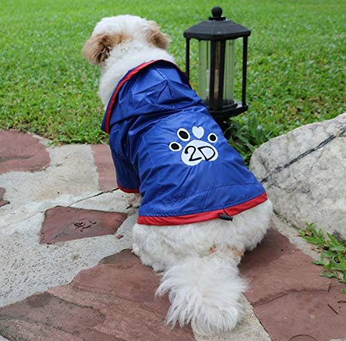 Doggy Dolly DR053 Hunderegenshirt, Größe: M, 2 beinig blau
