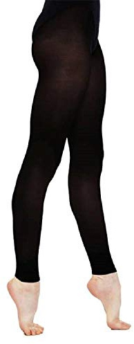 Girls Silky Dance 60 Denier Footless Tights Black 9-11 Years