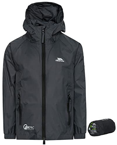 Trespass Qikpac Mixte veste à capuche poches extérieur - gris - 9-10Y