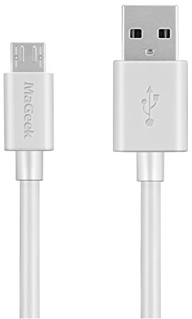 MaGeek Micro USB Kabel 1m Schnell Aufladen Synchronisationen und Ladekabel für Android, Samsung, HTC, Motorola, Nokia, LG, HP, Sony,und mehr (Weiß)