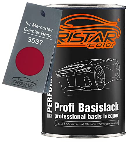 TRISTARcolor Autolack Dose spritzfertig für Mercedes/Daimler Benz 3537 Purpurrot/Purple Red Basislack 1,0 Liter 1000ml