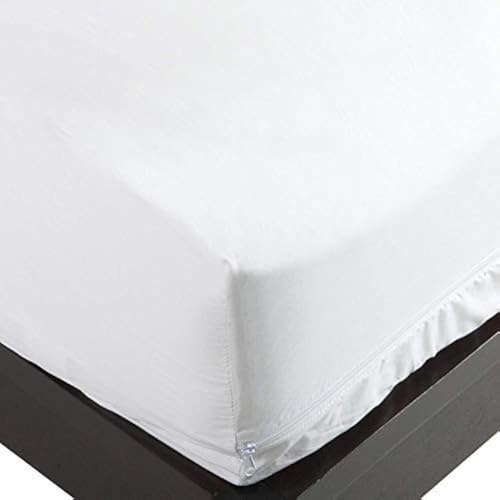 National Allergy 100% Cotton Queen Mattress Encasement 60x80x9, Hypoallergenic, Dust Proof Zippered 6-Sided Cover, Breathable, Noiseless Natural Cotton, AAFA Certified