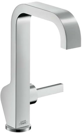 Hansgrohe 39037000, Miscelatore per lavello Axor Citterio, con bocca alta, senza comando di scarico, colore: Cromato
