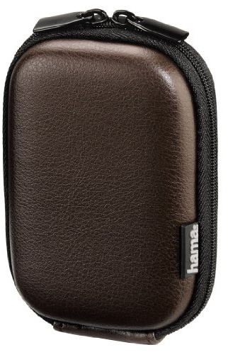 Hama Hardcase Kameratasche für eine Digitalkamera, Hardcase Leather Look 40G, Braun