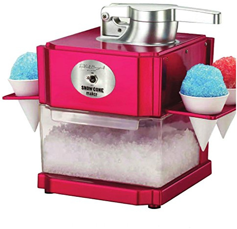 CF HomeEdition Snowcone/Slushie Maker, Eiscrusher, Shaved Ice Maker mit 4 Eisbechern und Servierhalter