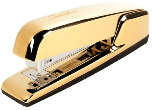 Swingline häftapparat, 30 arkkapacitet, 747 affärshäftapparat, syltfri, metall, guld krom (74721)