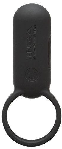 TENGA SVR Wiederaufladbarer vibrierender Penisring für Paare 7 Vibrationsmodi, Schwarz