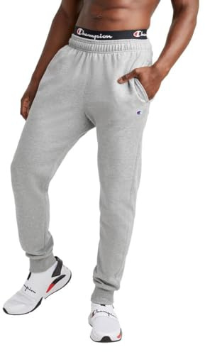 Champion Powerblend Retro Fleece Jogger Pant Pantaloni da Uomo, Grigio (Oxford Grigio), L