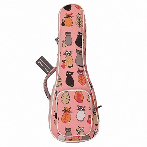 MUSIC FIRST Canvas 23/24 Zoll Concert Miss Cat Ukulele Tasche Cover - Original Design