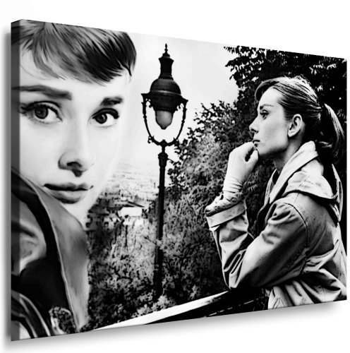 Audrey Hepburn Foto auf leinwand - Pop Art Bild100x70cm k. Poster ! Bild fertig auf Keilrahmen ! Gemälde, Kunstdrucke, Wandbilder, Bilder zur Dekoration - Deko. Film/Tv Stars Kunstdrucke