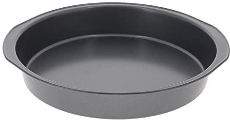 De Buyer Stampo in Acciaio antiadesivo Tortiera Tonda, diam 28 cm, 4717.28, Silicone, Nero, 30 cm