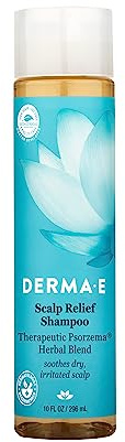 Derma E Scalp Relief Shampoo with Psorzema Herbal Blend – All Natural Scalp Treatment & Dandruff Shampoo – Soothes Itchy Scalp and Promotes Scalp Health, 10 Fl oz