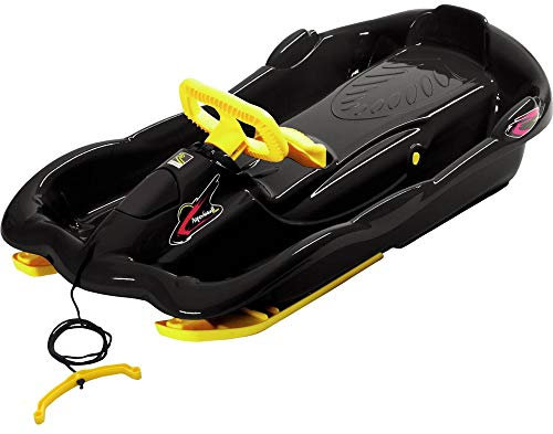 ALPENGAUDI Unisex Jugend Bob Space Schlitten, SCHWARZ, One Size