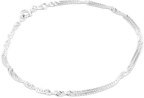 Pasionista 925er Silber Armkettchen made in Germany - Damen-Armband Armkette + Geschenk-Etui 13 14 15 17 19 21 cm