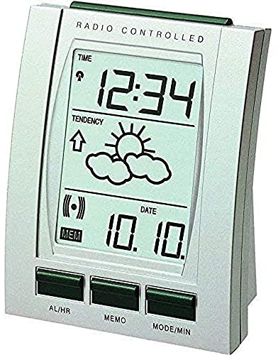 techno line WT 293 - Despertador Inalámbrico, Color Plateado Y Negro