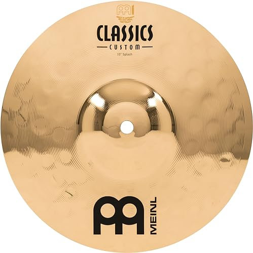 Meinl Cymbals Classics Custom Brilliant Plato Splash de 10 pulgadas (25,40cm) Platillos de Batería - Bronce B12, Acabado Brillante (CC10S-B)