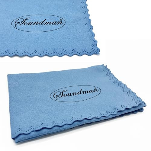 Poliertuch Poliertuch für Blasinstrumente Soundman - Reinigungstuch aus Mikrofaser - Instrumentenpflege Pflegetuch