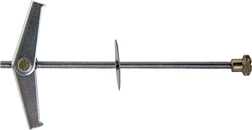 TOX Federklappdübel Spagat M4, galvanisch verzinkt, automatischer Klappdübel, bei Hohlräumen, inklusive Unterlegscheibe aus Metall + Rändelmutter, 2 Stück im Blister, 024700061