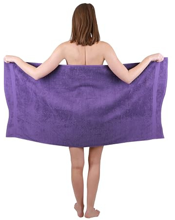 Betz Premium Duschtuch 70×140 cm – 100% Baumwolle 470 g/m², saugstark & weich, Oeko-TEX® Zertifiziert Farbe lila