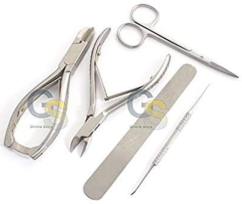 G.S Set of Podiatry Pedicure Nail Cutters NIPPERS for Better Foot Care Tools New