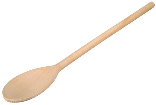 HOFMEISTER® Holz-Kochlöffel, 30 cm, Naturprodukt: handgefertigt, plastikfrei, keine Kratzer im Topf, unbehandelt, hitzebeständig, antibakterieller Rührlöffel aus Buche, oval (1 Stück)