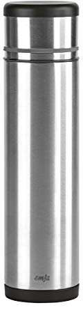 Emsa 509239 Isolierflasche (Mobil genießen, 1,0 Liter, Safe Loc Pro Verschluss, Mobility) schwarz/anthrazit