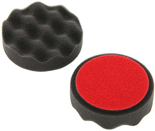 ALCLEAR 568030F Finishpad gegen Hologramme, Auto Polierschwämme, gewaffelt, Durchmesser: 80x25 mm, anthrazit,2er Set, Polierpad polieren Pad Schwamm Autopolitur Polierschwamm f. Poliermaschine