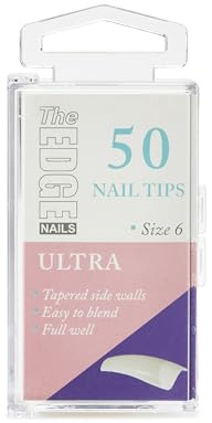 THE EDGE Ultra Nail Tips Size 6 (50 pack) - Strong Nail Tips