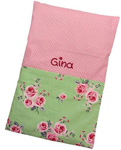 Wärmekissen für Erwachsene Wärmekissen mit Namen Rosen Rapskissen mit Namen Körnerkissen Personalisiertes Kissen zum wärmen , Farbe:rosa