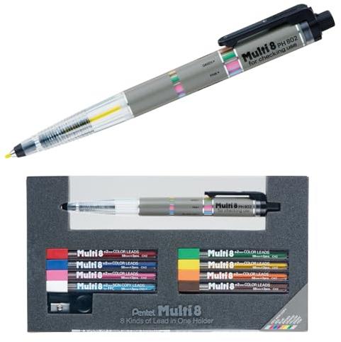 Pentel Blyhållare och blyset, multi 8 set (PH802ST) av Pentel