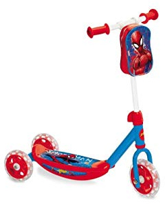 Mondo Toys – My First Scooter SPIDERMAN Scooter Baby 3 hjul med bärväska för barn från 2 år – 18273