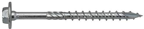 Holzbauschraube mit Sechskantkopf und angepresster Scheibe / Europäisch technische Zulassung /Teilgewinde / Stahl verzinkt / 8 x 240 mm / 10 Stück