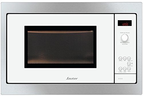 Sauter SMS4340W Integrado 26L 900W Negro, Acero inoxidable, Color blanco - Microondas (Integrado, 26 L, 900 W, Botones, Giratorio, Negro, Acero inoxidable, Blanco, Botón)