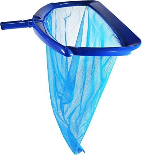 well2wellness® Poolkescher Bodenkescher Tiefenkescher 'De Luxe Blue' mit Aufnahmelippe, extra stabilem Rahmen und tiefem Netz