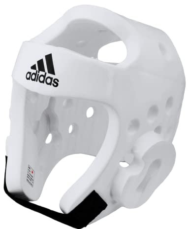 adidas WT Taekwondo Martial Arts Dipped Foam Head Guard Protector Kopfschutz, weiß, m